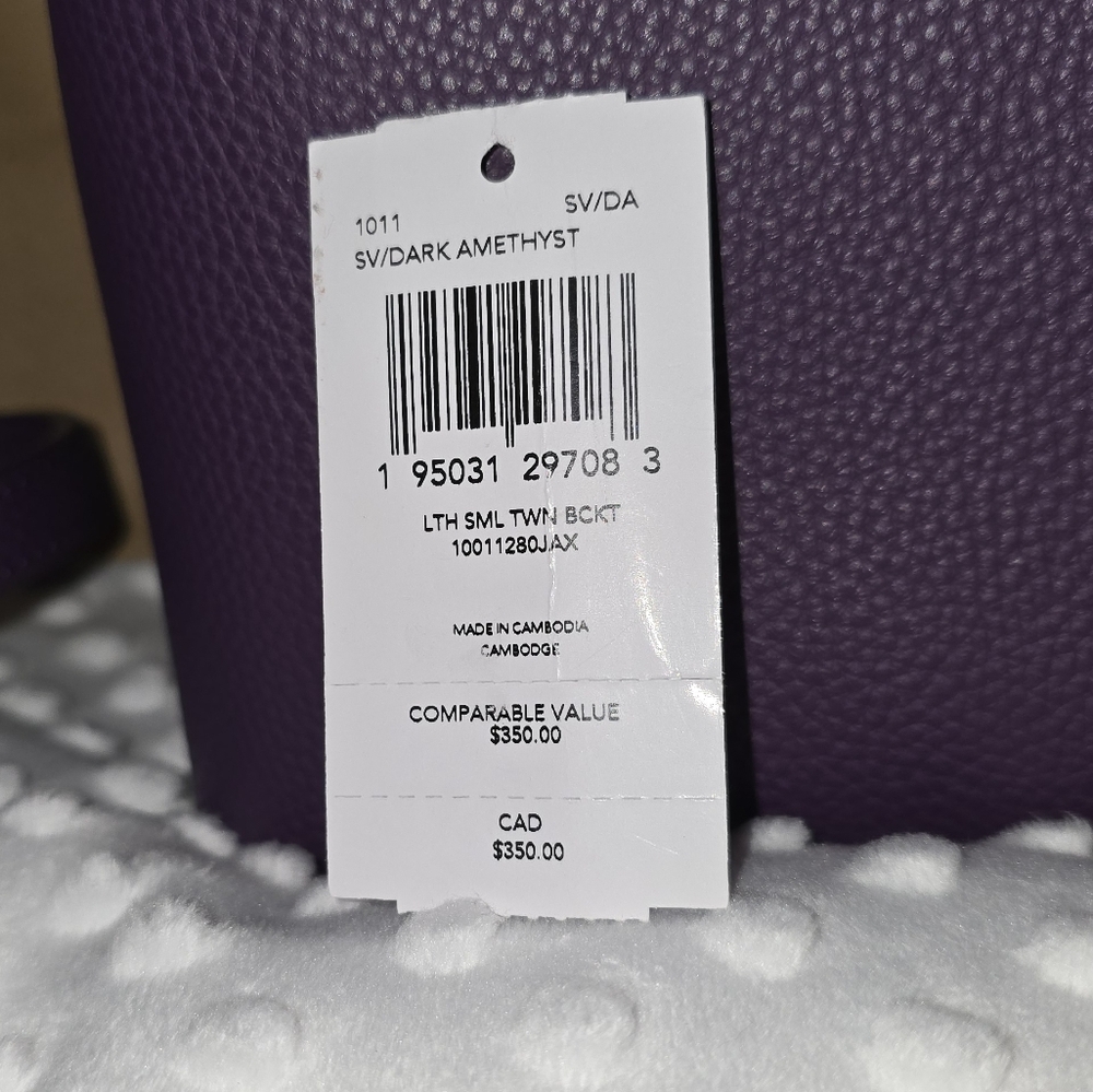 Coach Purple Leather Crossbody Bucket Bag - NWT - Picture 10 of 10
